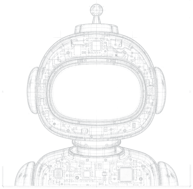 A blueprint schematic of the Atlas robot, showing its internal circuitry