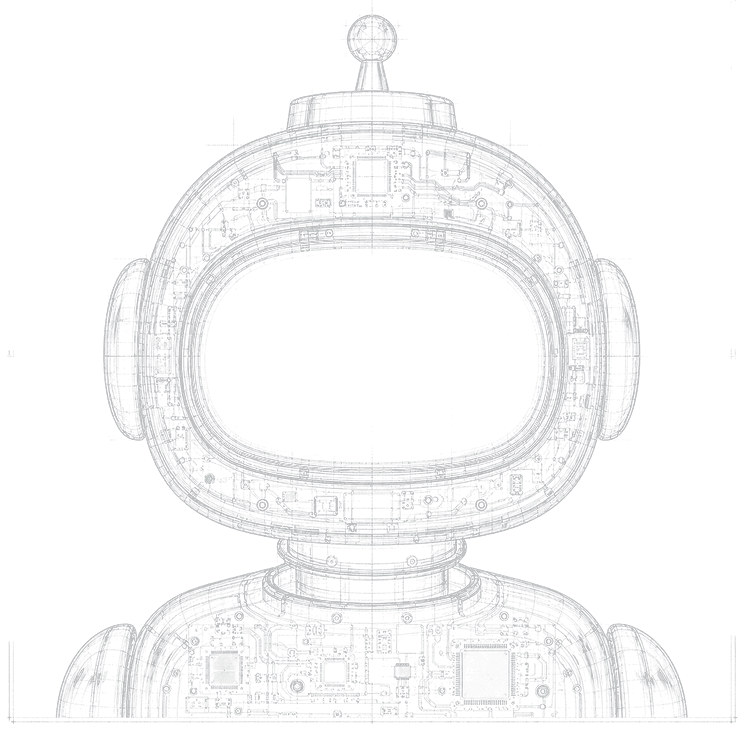A blueprint schematic of the Atlas robot, showing its internal circuitry